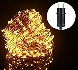 Mehrfunktional: Der Teil des Kupferdrahtes selbst ist wasserdicht mit IP65, dürfen Sie der Artikel sogar im Freien verwenden. PS: Das Netzteil: IP44 .