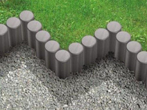Palisade Beetumrandung Rasenkante Beeteinfassung 2,7m 4 Farben (grau) - 5