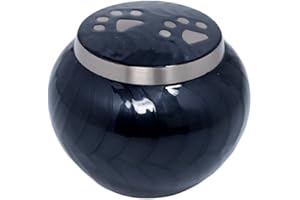 Royal Rapture Urn For Ashes Memorial Funeral Cremation Love Urns decorativePaw Engraved Jar |Pet Dog Cat| (Bru-Pewter, 4") RPJM01-03