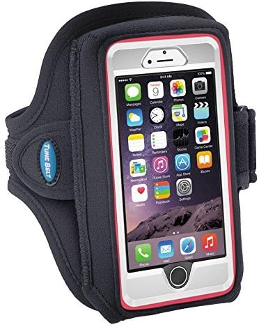 Tune BeltTune Belt AB89 Running Armband Phone Holder for iPhone 11 Pro, SE 2022/2020, X/XS – Pocket Size Fits OtterBox/Large Case - Water Resistant Pouch (Black)
