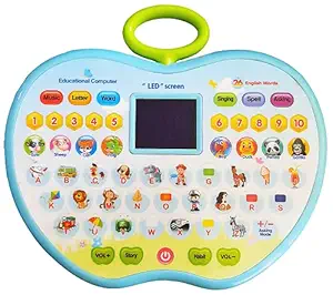 SUPER TOY Educational Computer ABC and 123 Learning Kids Laptop with LED Display and Music (Multi-Color)