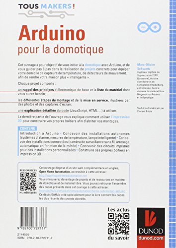 Livres Couvertures de Arduino Pour La Domotique