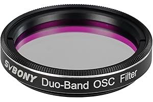Svbony SV220 Dual Narrowband Filter, 1.25" 7nm H-Alpha OIII Filter, Reduces Light Pollution, Suitable for Color CMOS Cameras, Telescope Filter for Deep Sky Astrophotography