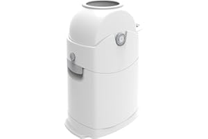 DIAPER CHAMP Vital Innovations Asalvo_4011R Kosz na Pieluchy, Biały/Szary, 28 x 38 x 40.5 cm