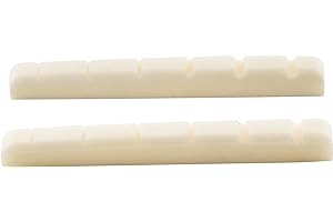 Musiclily 42mm Sillet en Os Base Plate pour Guitare électrique type Fender Strat Tele, 42x3,5x4,5mm (2 Pièces)