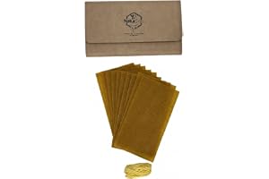 KIT Para fabricar Velas de Cera de abeja,Natural, Origen ESPAÑA en La Sierra de La Culebra y Sanabria (Zamora) - Sin Parafina.(KIT 10 Laminas 21cm x 11,5cm)+3m mecha encerada