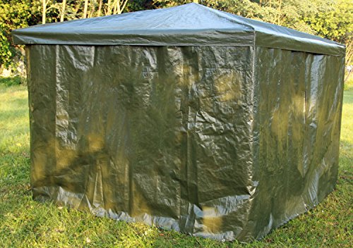 Preisvergleich Produktbild Promadino Wetterschutzumhang grün für Pavillon Mindelheim