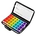Produktbild Ballery Pillendose Pillbox Organizer, Tablettenbox Tragbar Medikamentendosierer 7 Tage Pillendose mit 28 Fächer und Schutzhülle AM und PM Nacht Pille Erinnerung