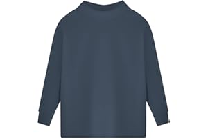 TRENDY BOY Camiseta térmica para niños con Forro Polar – Capa Base de Manga Larga con Cuello Alto para Clima frío