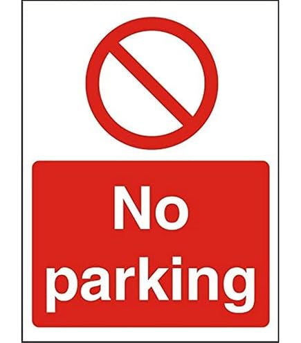 VSafety No Parking In This Area Parking Sign - 300mm x