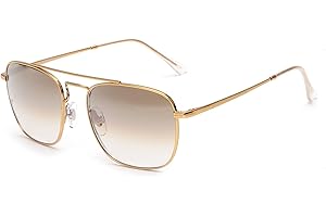 Jim Halo Retro Square Sunglasses Premium Glass Lens Flat Metal Eyewear Men Women