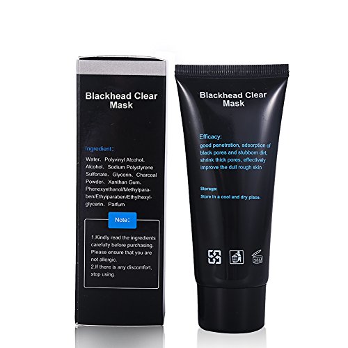 Black Head Maske, Peel off Maske, Mitesser Maske, Mitesser Gesichtsmaske, Gesichtsmasken Schwarz Black Mask, Blackhead Remover Mask, Black Mud Mask Mitesser, Tiefenreinigung Entferner Pore Acne Purifying Black Head, Beauty Skin Care Mitesserentferner Mask (60g) - 3