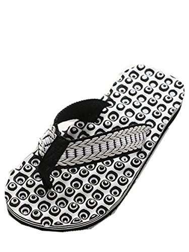 Preisvergleich Produktbild Zehensandale Badelatschen Herren Sandalen Sommer Hausschuhe Zehentrenner Outdoorschuhe Schwimmbadschuhe Beach Strandschuhe Badeschlappen Erwachsene Hausschuhe Dusch Badeschuhe LMMVP (43, Schwarz)