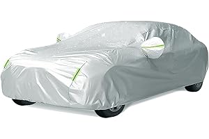 ‎BEXITA BEXITA Auto Abdeckplane wasserdichte Autoabdeckung mit Baumwollfutter Autoplane für Regen Sonne Staub Schutz Autoabdeckung Vollgarage Limousine; Größe S: Max450cm