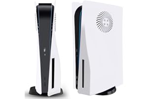 Hzxkqmil Placas Cubierta Placa Frontal para PS5 Consola Disc Edition, Carcasa de Repuesto con Ventilación Placas Laterales Funda ABS Accesorios a Prueba de Golpes para PS5 Consola, Blanco