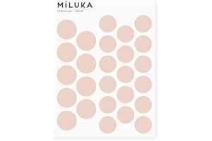MILUKA Vinilos de Pared Decorativos -78 uds- Puntos Rosas - Pegatinas Pared Decorativas para Decoracion Habitacion Infantil - Sticker Pared Lunares Habitacion Bebe - Circulos - (Rosa Empolvado)