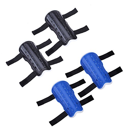 Preisvergleich Produktbild LIOOBO 2 Paar Kinderfußball-Schienbeinschoner Kinderfußballausrüstung mit Knöchelärmeln für Jungen und Mädchen