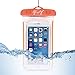 Price comparison product image [2017 Upgraded Design]F-Y Universal Waterproof Case,Dry Bag/ Pouch,Clear Sensitive PVC Touch Screen,Waterproof bag for mobile phone for iPhone 7/7s/6/6S Plus/5/5s/5c Galaxy S7 Edge/S6/S5/S4 Note 4/3 LG G5/G3 Up To 5.5 " (Orange)