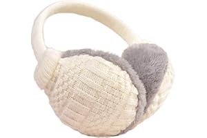 Neckip Winter Knitted Earmuff Adjustable Washable Warm Earlap Soft Plush Earmuff Fashion Windproof Ear Warmer Headwear Accessories for Men Women Outdoor