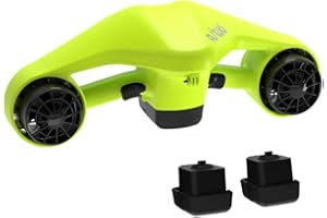 Asiwo Scooter sous-Marin avec Support pour caméra d'action Batterie 2 pièces- Scooter Marin à Deux Moteurs étanche pour la plongée, la Natation, la plongée avec Tuba