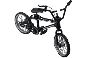Opemg Schwarze Actionfigur aus Druckguss, 1/18 Zoll, Mini-Finger, Mountainbike, Fahrrad, Kunst, Handwerk, Desktop-Dekoration, Fingerbretter und Fingerräder