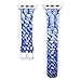 Produktbild Xihuan Apple Watch Armband 38mm Leder Replacement Wrist Strap Band Uhrenarmband Schlaufe Smart Watch Armbänder mit Metallschließe für Apple Watch 38mm Series 3/2/1 (Blau)
