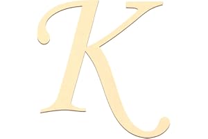 Bütic GmbH Sperrholz Buchstaben - MT5-20 - Wunschtext/Schriftzug mit Größenauswahl - Pappel 3mm, Größe:20cm, Buchstaben:großes K