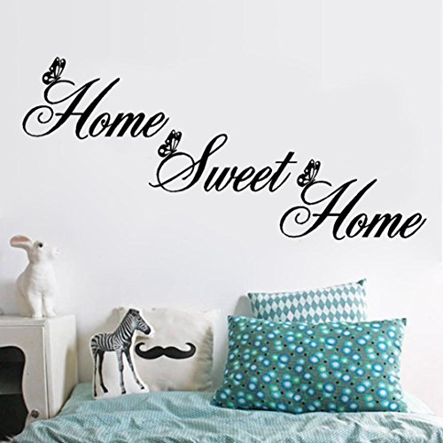 Saingace Home Sweet Home Decor Wandaufkleber DIY abnehmbare Kunst Vinyl-Wand-Aufkleber Wandaufkleber Wandtattoo Wandsticker - 4