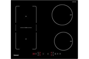 Gudsunal Plaque induction 4 feux, Table de Cuisson Encastrable,7200W, Zone Flexible,9 niveaux de chauffage,Boost, Minuterie, Arrêt automatique, Verrouillage de sécurité enfant