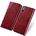 Produktbild KelaSip iPhone 6/6S 7/8 6Plus/7plus/8PLUS X GALAXY S8 s8plus S9 S9PLUS Wallet Tasche Leder – Flip Case mit Magnetverschluss, Herren, rot, iphone/s