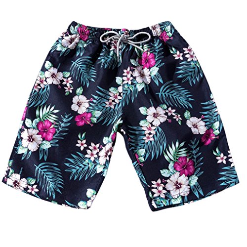 Cinnamou-hombre y Mujer Bañadores de Natación Pantalones Cortos Verano 2018 Estampados Flores Trajes de Baño Bóxers Playa Shorts (Azul_Hombre, 6XL)