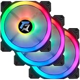 GAMEFORCE 7R Pro Seri (3'l&uuml; Set) Rainbow Ledli Sessiz 120mm 12cm Kasa Fanı