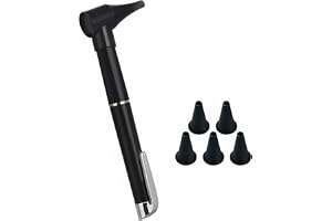 Mini Otoscope, bärbar handhållen öronkontroll 3 x förstoringsglas med 5 otoskophuvud, otoskop inspektion för läkare sjuksköterskor vuxna
