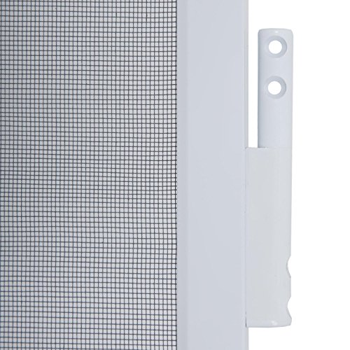 Fliegengitter für Fenster oder Tür – viele Modelle wählbar Alu Rahmen -braun, weiß, 80×120, 90×210, 100×120, 120×140, 120×240, 130×150, Insektenschutz Tür Fenster Alurahmen Fliegenschutz Mückenschutz (Fenster 80 x 120 cm, Weiß) - 9