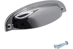 M4TEC Cup Kitchen Cabinet Door Handles Cupboards Drawers Bedroom Furniture Pull Handle Polished Chrome. VD8 Series: 96 mm