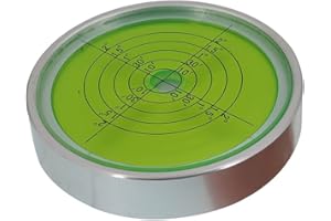 UMEI 645645 - Nastro di calibrazione universale in metallo, universale, ad alta precisione, livello di bolla, rotondo, con nastro di calibrazione, 10 '/ 2 mm (74 x 15 mm)