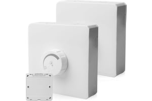 WIYETY Interruptor de atenuación LED blanco: panel regulador de intensidad giratorio, interruptor de luz normal, interruptor de pared, variador de fase giratorio, interruptor de pared para