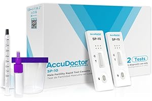 ACCUDOCTOR CHECK TEST 2x Test de Fertilidad Masculina Accudoctor | Autodiagnóstico de Fertilidad del Hombre | Test de Semen Rápido en Casa | Prueba de Fertilidad Masculina con Resultados en 5 Minutos - kit 2 pruebas