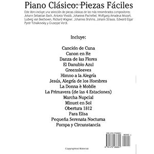 Piano Clásico: Piezas fáciles de Beethoven, Mozart, Tchaikovsky y otros compositores
