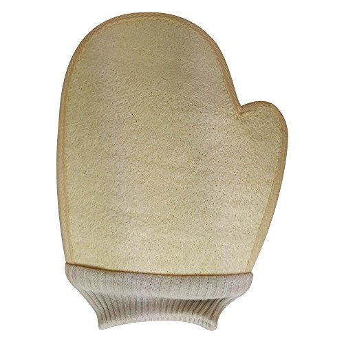G2PLUS Loofah Glove 1 Piece Exfoliating Luffa Mitt Body Scrubber Organic Bath Sponge Showering Scrub Shower Puff for the Whole Family (Loofah Glove)