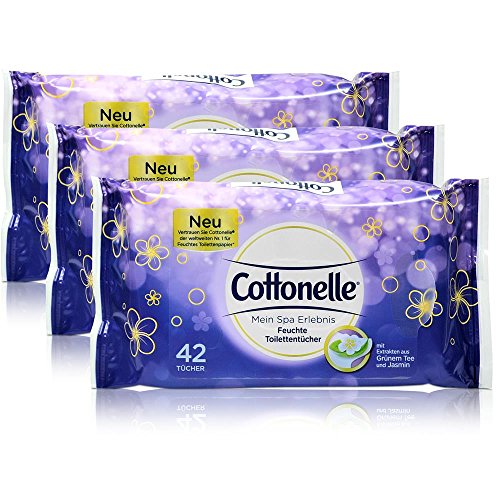 Preisvergleich Produktbild 3x Cottonelle feuchte Toilettentücher Mein Spa Erlebnis 42 Tücher