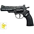 HALO NATION® Mini Revolver Metal Gun Toy with 100 BB Bullets Gun Toy for Boys Diecast Foldable Pistol Display Collection - Black