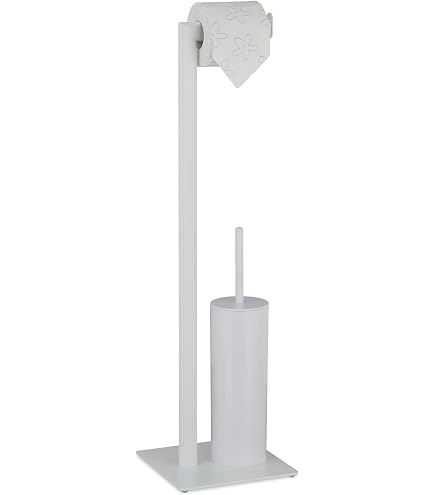Gedy Wendy Colonnina Bagno Con Portarotolo E Portaspazzolino - Colore Bianco E Blu, Modello 703289