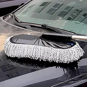 FavHome Microfiber Flexible Duster for Car Wash Or Polish Interior and Exterior Car Cleaning Accessories Microfiber Dry Or Wet for Home Kitchen Office Cleaning Brush with Expandable Handle