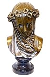 Detailgetreuer Abguß Kunst & Ambiente Maria mit Schleier - Bronzefigur - Jugendstil Skulptur - Kaufen - XXL Bronze