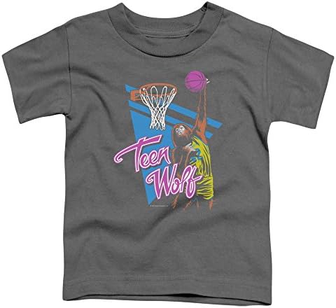 Teen Wolf Slam Dunk Little Boys Shirt Charcoal LG (4T)