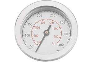 YOEYANG BBQ Thermometer, 100~700 ℉ Doppelskala BBQ Grill Thermometer Metall Temperaturanzeige Analog Dial, genau misst für Grill, BBQ oder Ofen