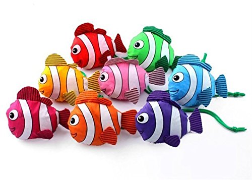 Anemonenfisch Faltbarer Einkaufs ÖKO Taschen Wiederverwendbare Farbe Random Packung mit 5 - 8