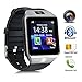 Price comparison product image Bluetooth Smart Watch, DXABLE Wristwatch with SIM Card Slot Make Phone Calls 2.0MP Pedometer Sleep Monitor Camera Support Message Notification TF Card Compatible with Android or iOS System(Silver)