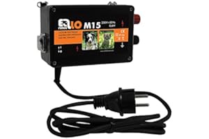 Clôture électrique Ellofence M15 – Ultra silencieux. Protection contre les chiens, les chats et autres petits animaux, 230 V